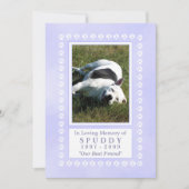 Pet Memorial Kaart 5x7 - Heavenly Blue Pawprints (Voorkant)