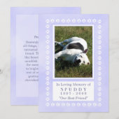 Pet Memorial Kaart 5x7 - Heavenly Blue Pawprints (Voorkant / Achterkant)