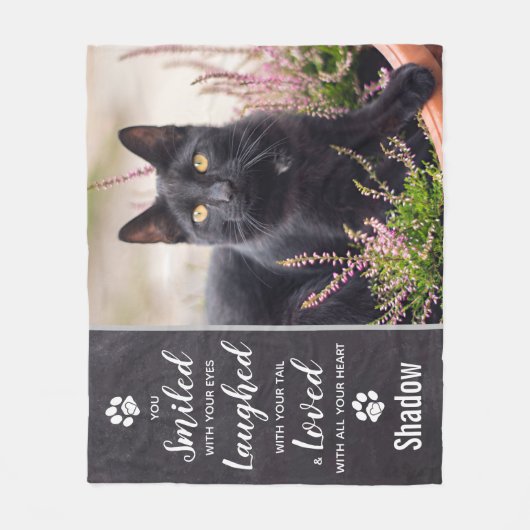 Pet Memorial Keepomwille Cat Foto Fleece Deken (Voorkant)