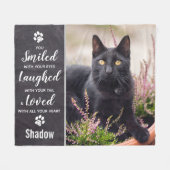 Pet Memorial Keepomwille Cat Foto Fleece Deken (Voorkant (Horizontaal))