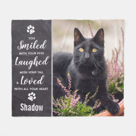 Pet Memorial Keepomwille Cat Foto Fleece Deken