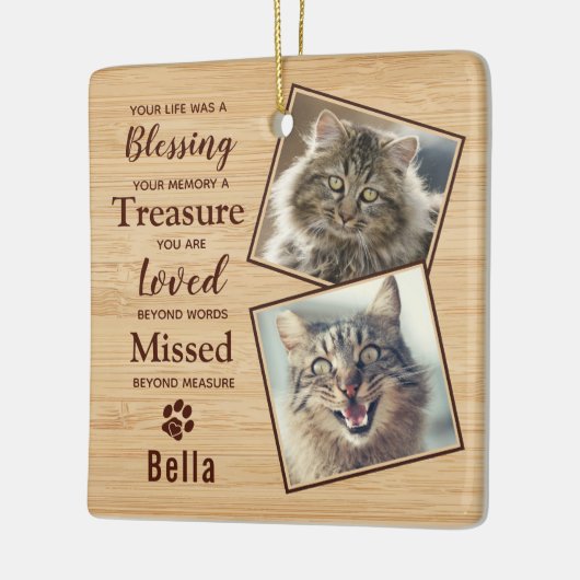 Pet Memorial Keepomwille Cat Lover Pet Loss Keramisch Ornament (Links)