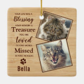 Pet Memorial Keepomwille Cat Lover Pet Loss Keramisch Ornament (Achterkant)