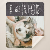 Pet Memorial Keepomwille Dog Foto Sherpa Deken (Voorkant)