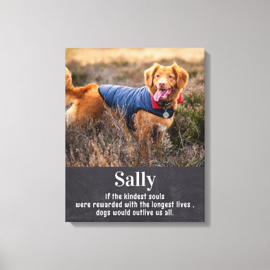 Pet Memorial Keepomwille - Dog Photo Canvas Afdruk (Voorkant)