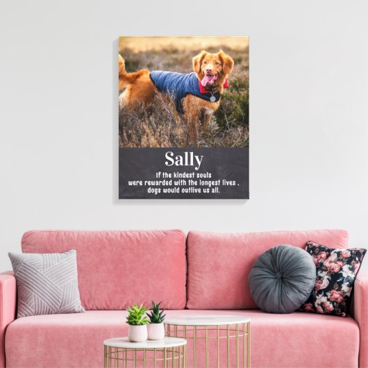 Pet Memorial Keepomwille - Dog Photo Canvas Afdruk (Insitu (Woonkamer))