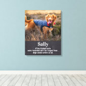 Pet Memorial Keepomwille - Dog Photo Canvas Afdruk (Insitu (Houten vloer))