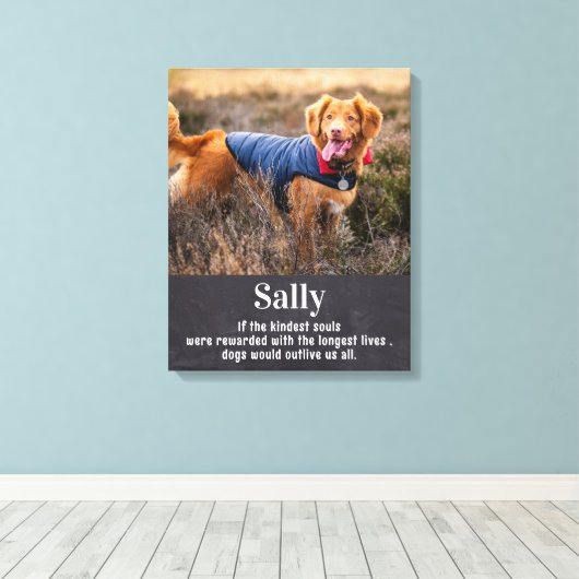 Pet Memorial Keepomwille - Dog Photo Canvas Afdruk (Insitu (Houten vloer))