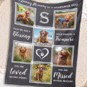 Pet Memorial Keepomwille Dog Photo Collage Fleece Deken