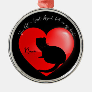 Pet memorial keepomwille ferret metalen ornament