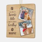 Pet Memorial Keepomwille Foto Keramisch Ornament (Links)