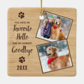 Pet Memorial Keepomwille Foto Keramisch Ornament (Achterkant)