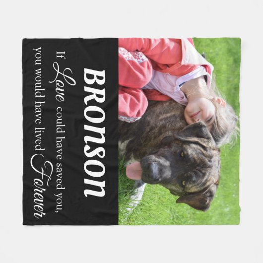 Pet Memorial Keepomwille Memory Fleece Deken (Voorkant (Horizontaal))