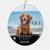 Pet Memorial Keepomwille Personalized 2 Dog Photo Keramisch Ornament (Links)