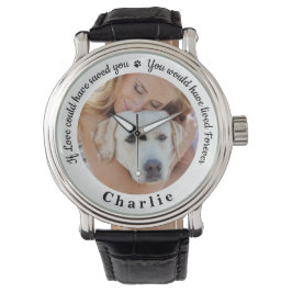 Pet Memorial Keepomwille Personalized Dog Foto Horloge