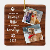 Pet Memorial Keepomwille Pet Loss Sympathy Dog Fot Keramisch Ornament (Achterkant)
