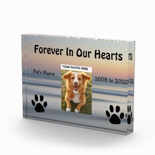Pet Memorial Keepomwille Photo Block Fotoblokken (Rechts)