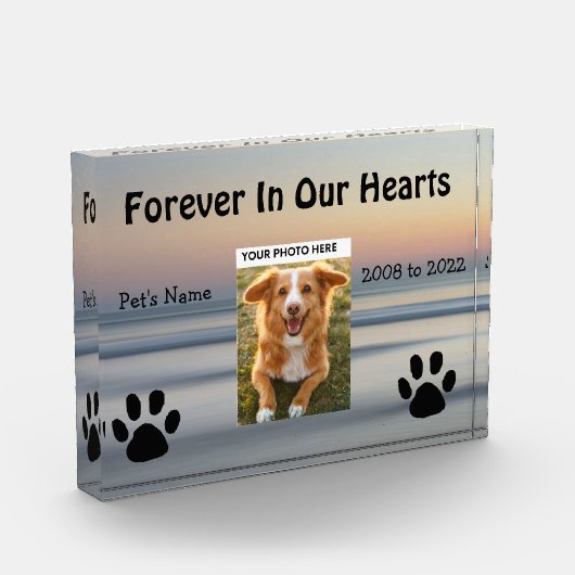 Pet Memorial Keepomwille Photo Block Fotoblokken (Links)