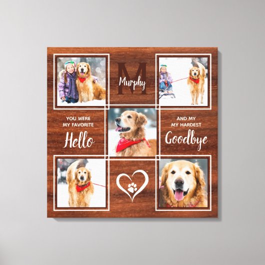 Pet Memorial Keepomwille Photo Collage Canvas Afdruk (Voorkant)