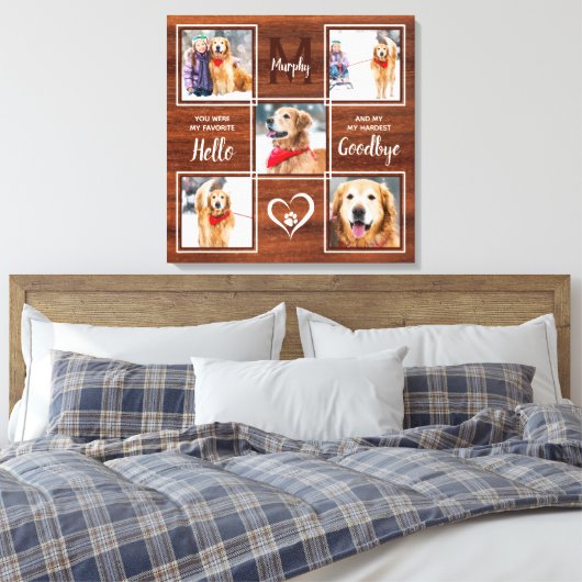 Pet Memorial Keepomwille Photo Collage Canvas Afdruk (Insitu (Slaapkamer))