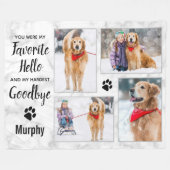 Pet Memorial Keepomwille Photo Collage Fleece Deken (Voorkant (Horizontaal))