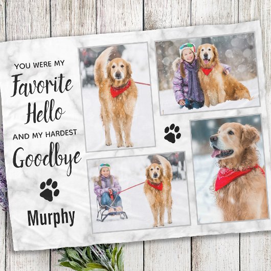 Pet Memorial Keepomwille Photo Collage Fleece Deken