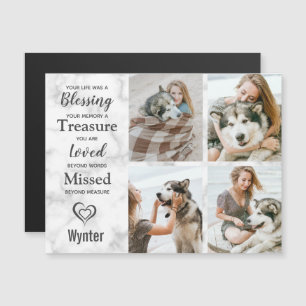 Pet Memorial Keepomwille Photo Collage Magnet Magnetische Uitnodiging