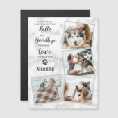 Pet Memorial Keepomwille Photo Collage Magnet Magnetische Uitnodiging (Voorkant / Achterkant)
