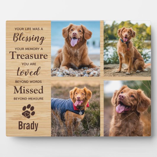Pet Memorial Keepomwille Specialized Photo Collage Fotoplaat (Voorkant)