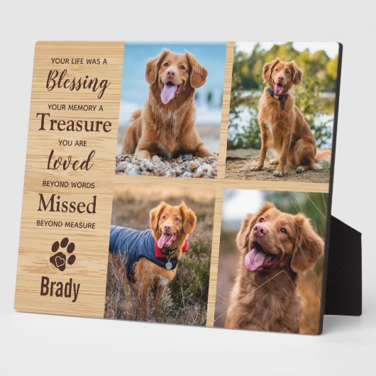 Pet Memorial Keepomwille Specialized Photo Collage Fotoplaat (Zijkant)