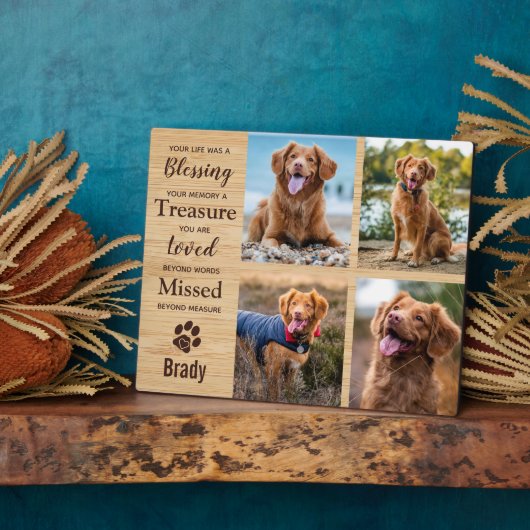 Pet Memorial Keepomwille Specialized Photo Collage Fotoplaat (Zijkant)