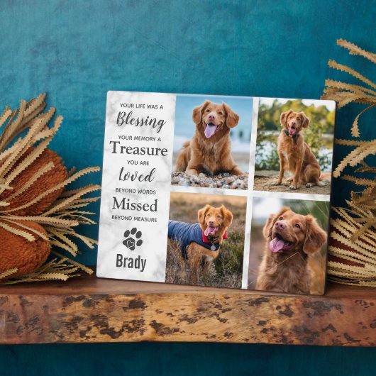 Pet Memorial Keepomwille Specialized Photo Collage Fotoplaat (Zijkant)