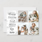 Pet Memorial Keepsake Fotocollage magneet Magnetische Uitnodiging (Voorkant)