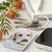 Pet Memorial Keepsake Gift Dog Photo Sleutelhanger (Voorkant Rechts)