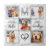 Pet Memorial Keepslag 5 Foto Collage Dog Tegeltje (Voorkant)