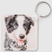 Pet Memorial Keepslag voor altijd in ons hart Foto Sleutelhanger (Achterkant)