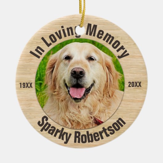 Pet Memorial Keramisch Ornament (Voorkant)