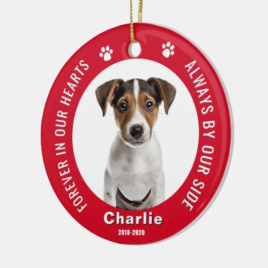 Pet Memorial Kerstfoto Ornament (Links)
