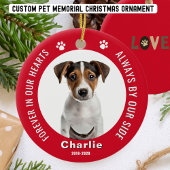 Pet Memorial Kerstfoto Ornament