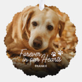Pet Memorial Kerstfoto Ornament Kaart (Achterkant)