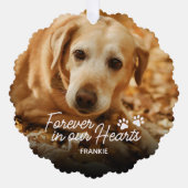Pet Memorial Kerstfoto Ornament Kaart (Voorkant)