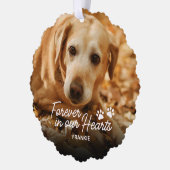Pet Memorial Kerstfoto Ornament Kaart (Links)