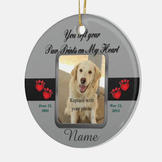Pet Memorial Kerstmis Keramisch Ornament (Links)