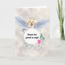 Pet memorial Labrador dog angel wings gedicht Kaart