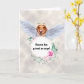 Pet memorial Labrador dog angel wings gedicht Kaart (Gele Bloem)