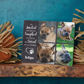 Pet Memorial Loss Quote - Rustic Photo Collage Fotoplaat (Zijkant)