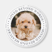 Pet Memorial Loved Beyond Wordant Elegant Chic Pho Magneet (Voorkant)