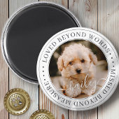 Pet Memorial Loved Beyond Wordant Elegant Chic Pho Magneet