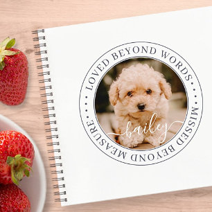 Pet Memorial Loved Beyond Wordant Elegant Chic Pho Notitieboek
