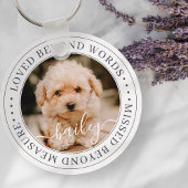 Pet Memorial Loved Beyond Wordant Elegant Chic Pho Sleutelhanger